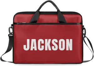 Custom Name Laptop Bags for Women Men, Personalized Text Laptop Case Shoulder Bag,Computer Bags for Work