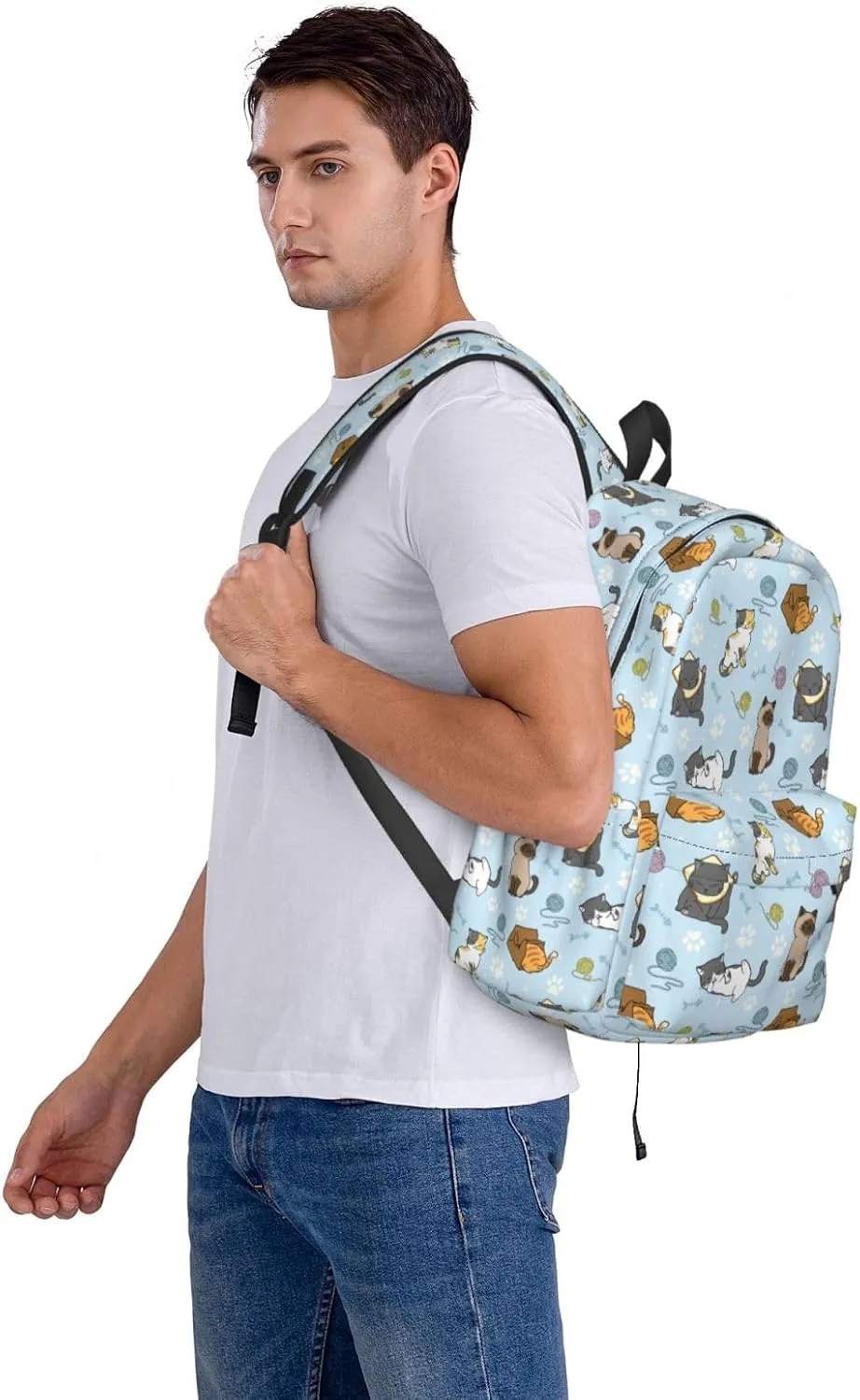 Cut cats Backpack for Women 16.9 inch Travel Casual Laptop Backpack Lightweight Waterproof Hiking Daypack