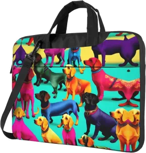 Cute Dachshound Dogs Laptop Bag - Shockproof & Stylish Laptop Handbag For Unique And Safe Laptop Transportation