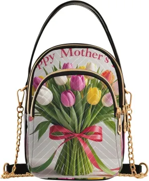 Cute Quilted Crossbody Bag Small Shoulder Purse Women's Handbags Phone Purse with Chain