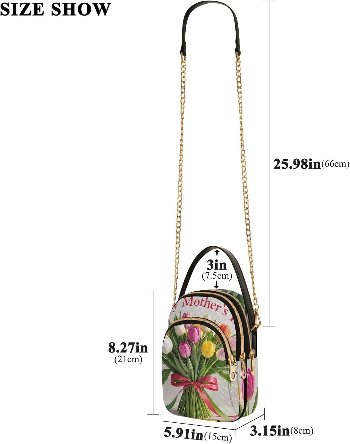Cute Quilted Crossbody Bag Small Shoulder Purse Women's Handbags Phone Purse with Chain