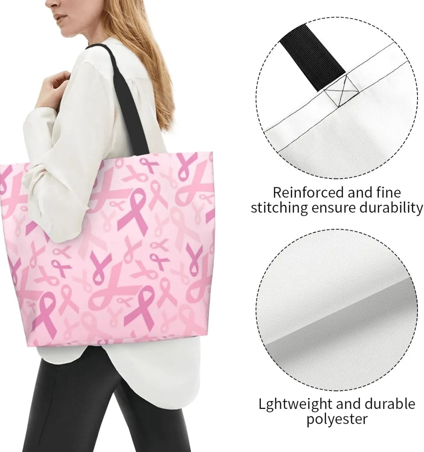 Cute Tote Bag Beach Canvas Bag Travel Reusable Grocery Shopping Bag Tote for Women Men