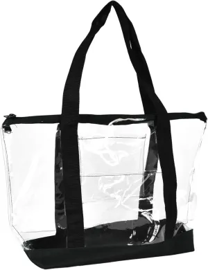 DALIX Clear Shopping Bag Security Work Tote Shoulder Bag Womens Handbag