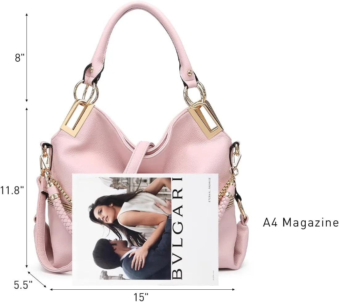 Dasein Purses for Women Vegan Leather Handbags Rhinestones Hobo Bags Tote Purse Shoulder Bag Ladies Handbag