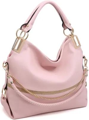 Dasein Purses for Women Vegan Leather Handbags Rhinestones Hobo Bags Tote Purse Shoulder Bag Ladies Handbag