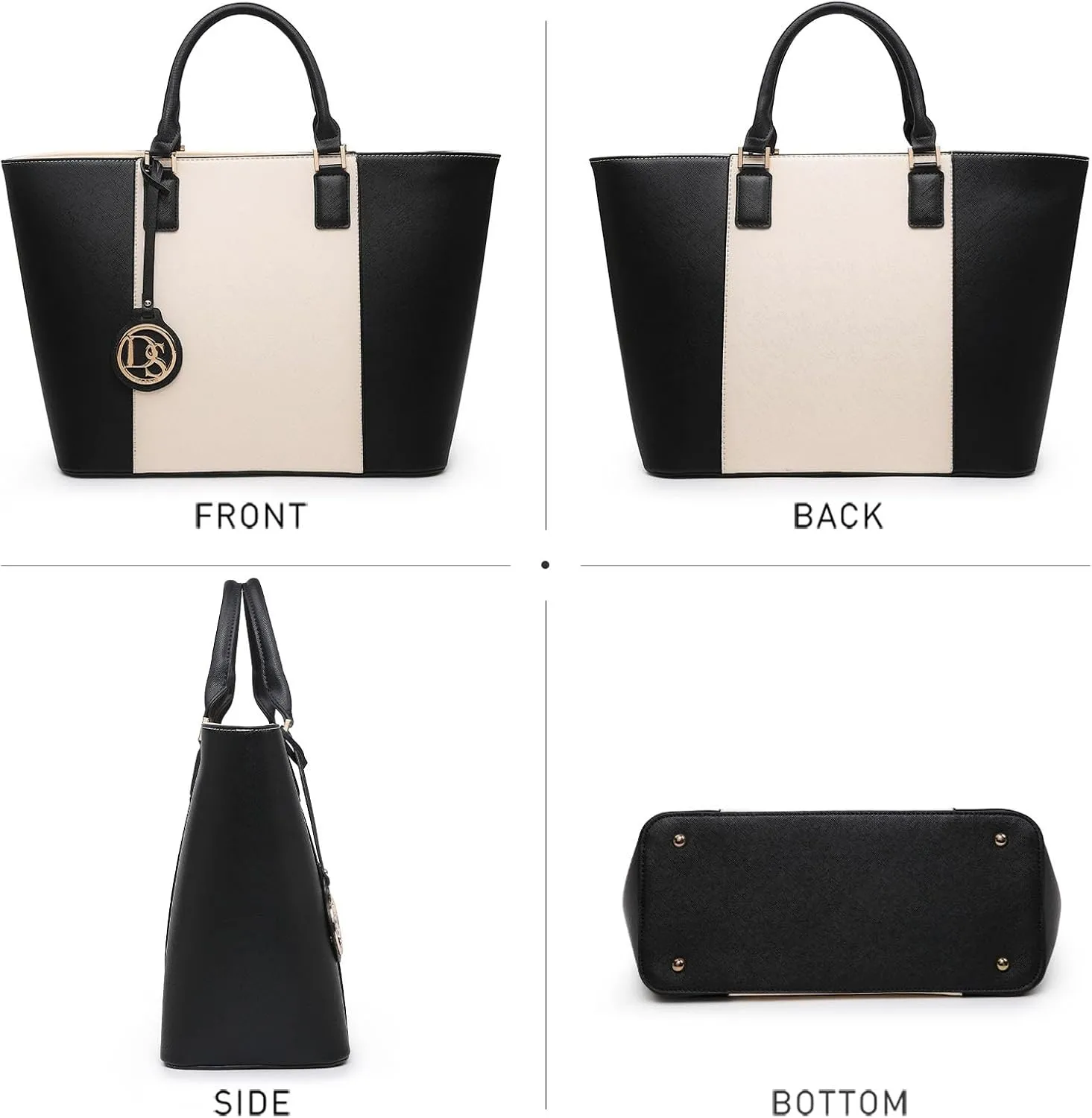 Dasein Satchel Purse Handbag for Women Large Shoulder Work Tote Bag With Matching Wallet