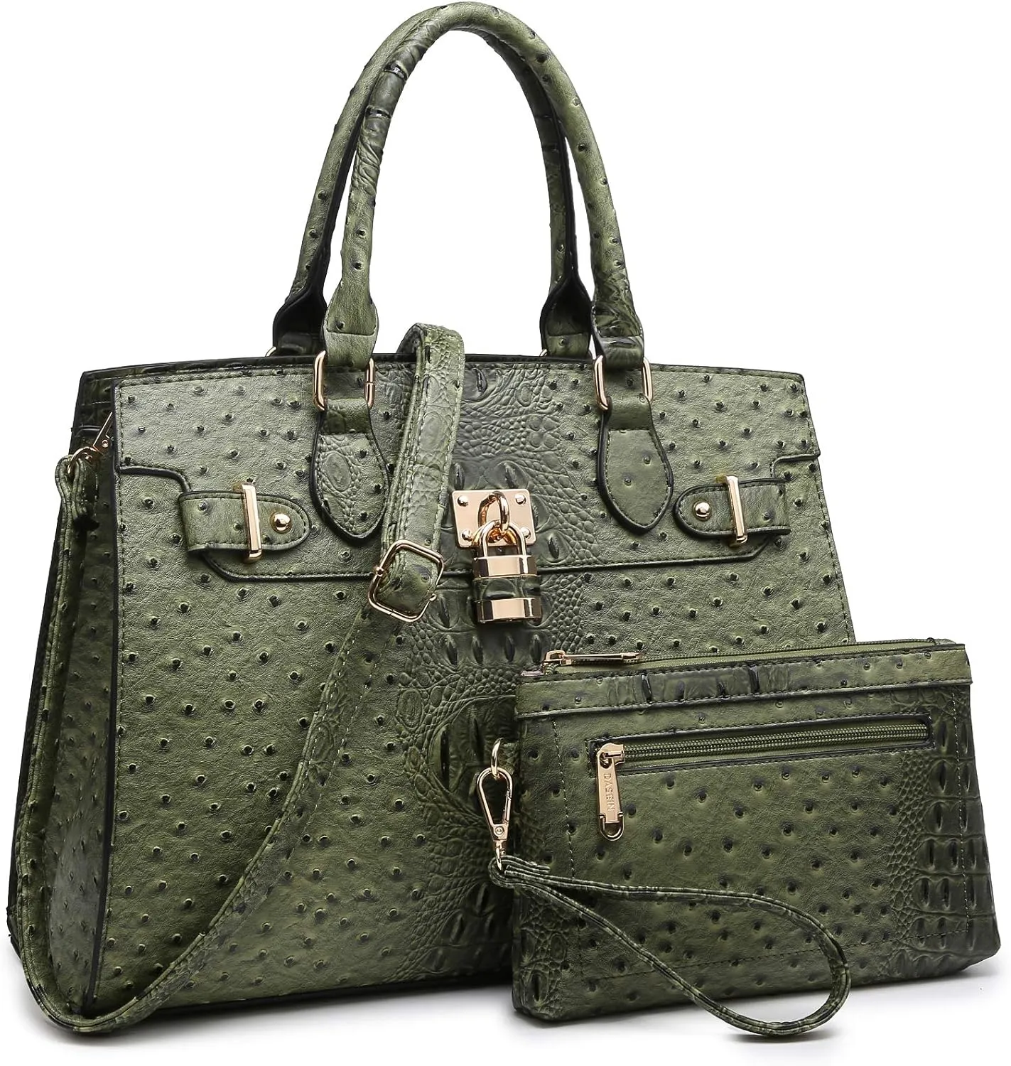 Dasein Women Handbags and Purses Ladies Shoulder Bag Top Handle Satchel Tote Work Bag with Matching Clutch