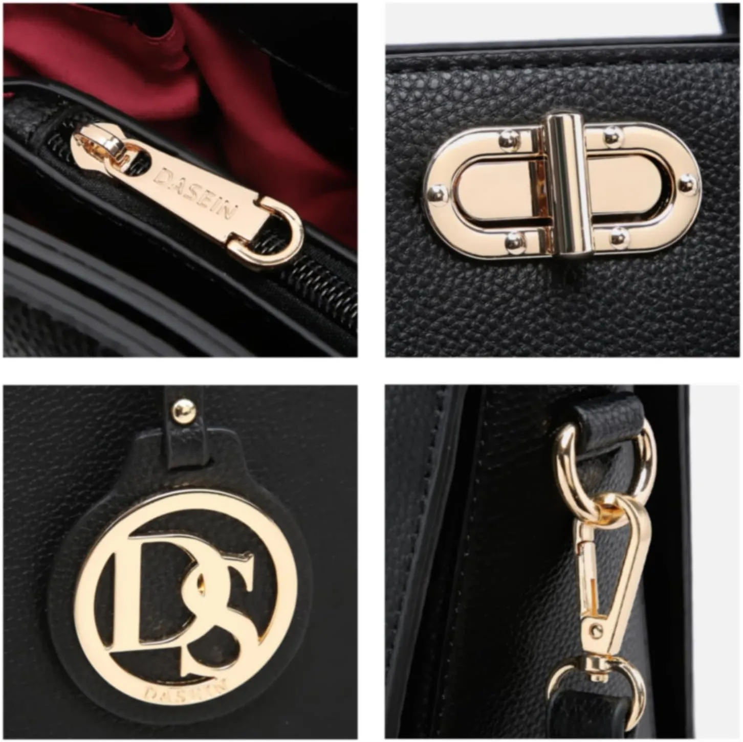 Dasein Women Handbags Purses Ladies Work Purse Satchel Tote Top Handle Shoulder Bags with Matching Clutch