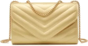Dasein Women Small Quilted Crossbody Bags Stylish Designer Evening Bag Clutch Purses and Handbags with Chain Shoulder Strap
