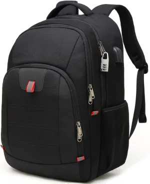 Della Gao Laptop Backpack for Men, Large Anti-Theft Business Travel Backpack with USB Charging Port, Water Resistant College School Computer Bag for Men/Women for 17 Inch Laptop and Notebook