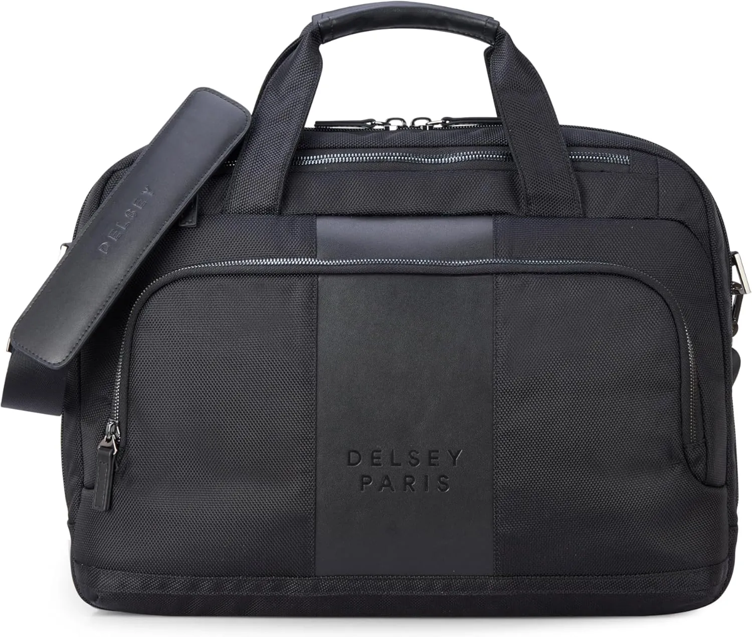 DELSEY PARIS Wagram Briefcase with Laptop Sleeve, Black