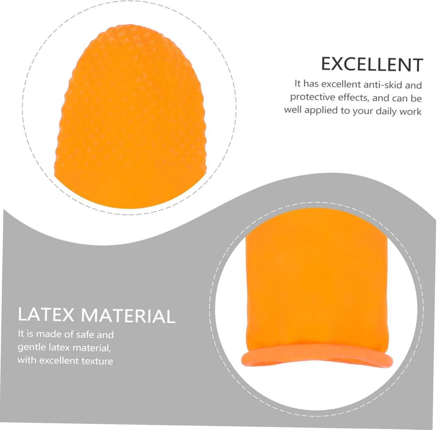Didiseaon 100pcs Finger Sleeves Non-Slip Wear Resistant Comfortable for Hot Work