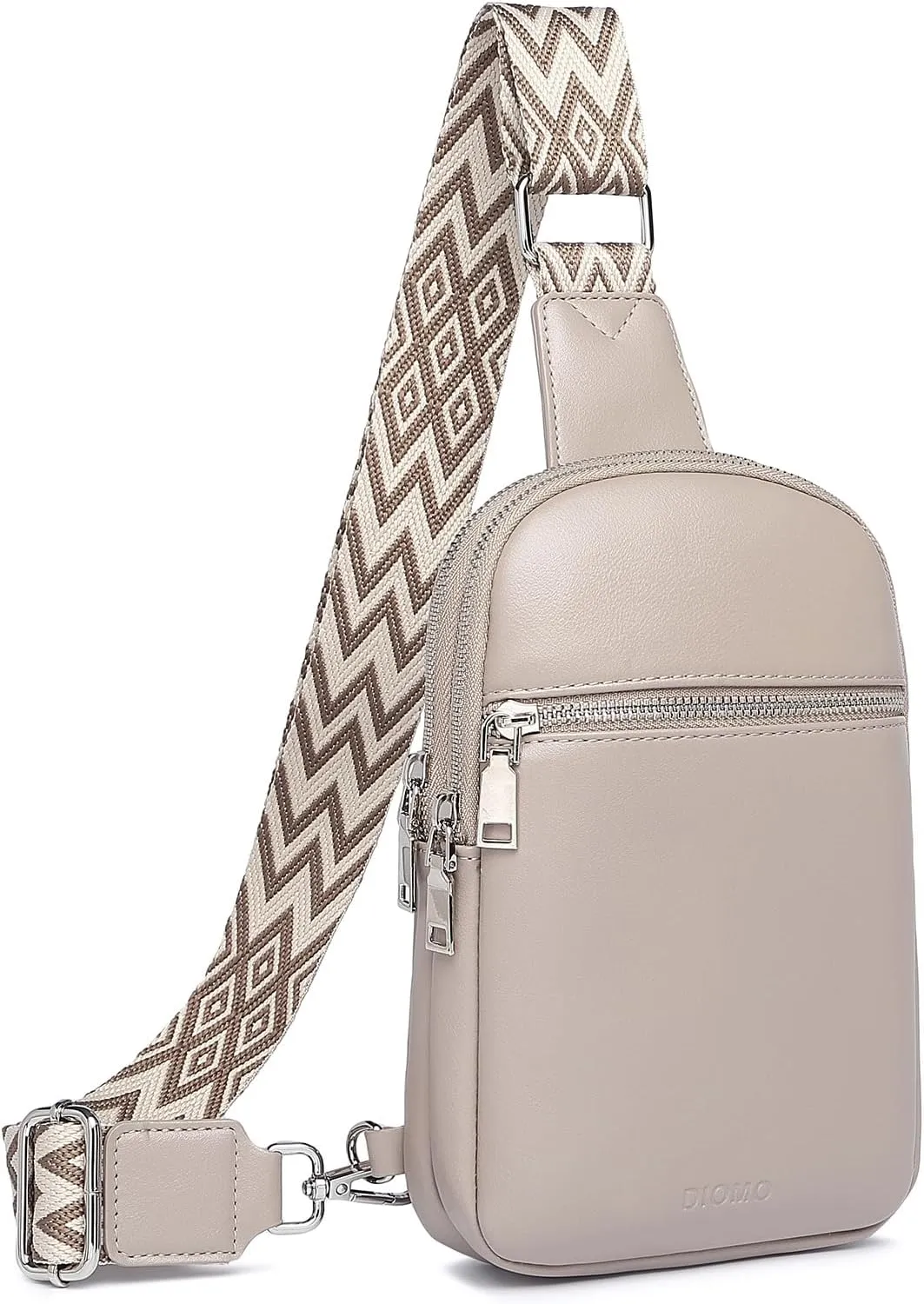 DIOMO Anti Theft Small Sling Bag for Women Cross Body Bag Trendy, RFID Fanny Packs Vegan Leather for Women Travel Belt Purse