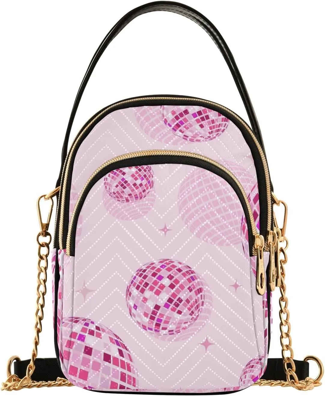 Disco Balls Small Women's Crossbody Purse, Shoulder Bag for Women Handbags Cell Phone Purse