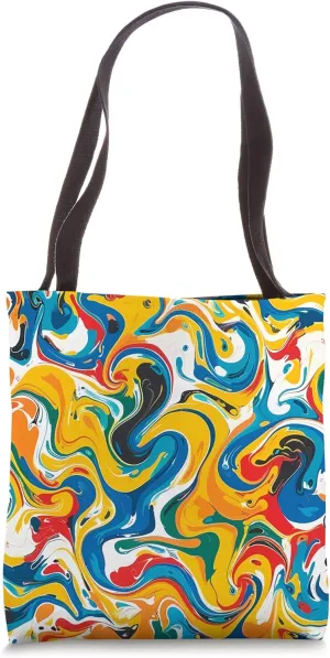 Dizzy Abstract Expressionism Pattern Tote Bag