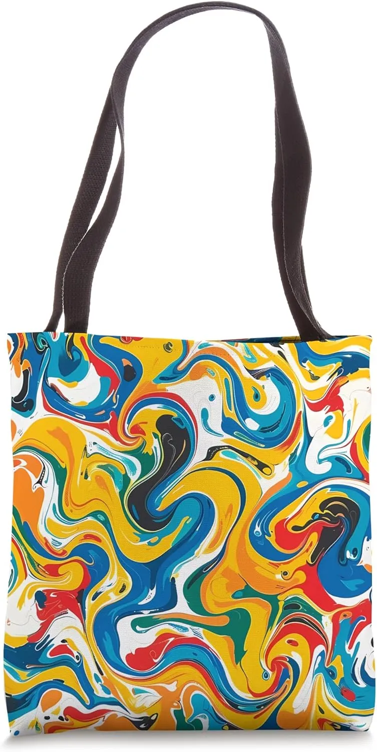 Dizzy Abstract Expressionism Pattern Tote Bag