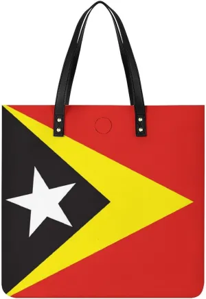 Djibouti Flag Women's Leather Handbag Spacious Tote for Work and Everyday Use