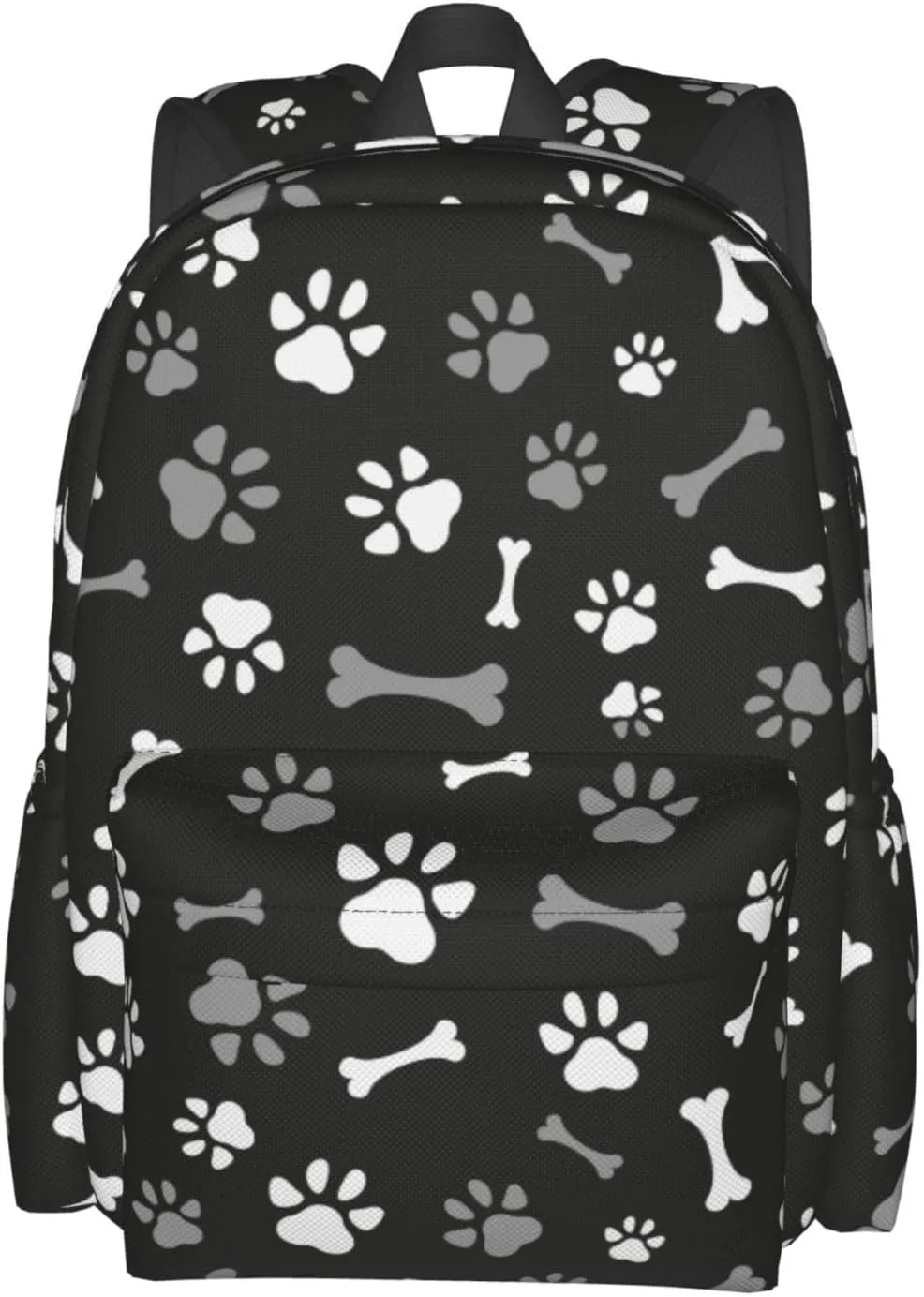 Dog Paws And Bones Laptop Backpack For Men Women, Animal Footprints Lightweight Daypack Bookbag For Daily Commutes Business Travel Hiking