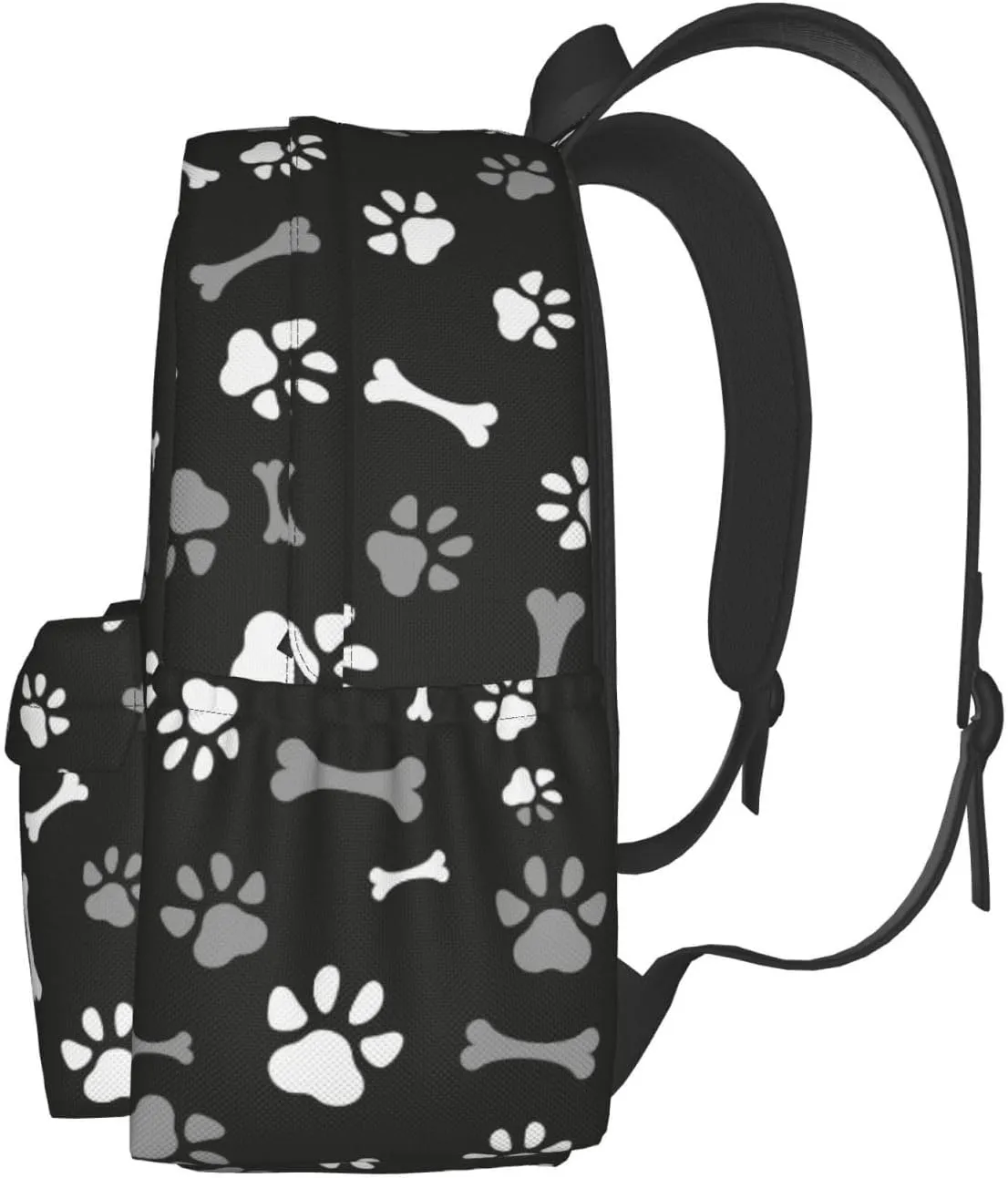 Dog Paws And Bones Laptop Backpack For Men Women, Animal Footprints Lightweight Daypack Bookbag For Daily Commutes Business Travel Hiking