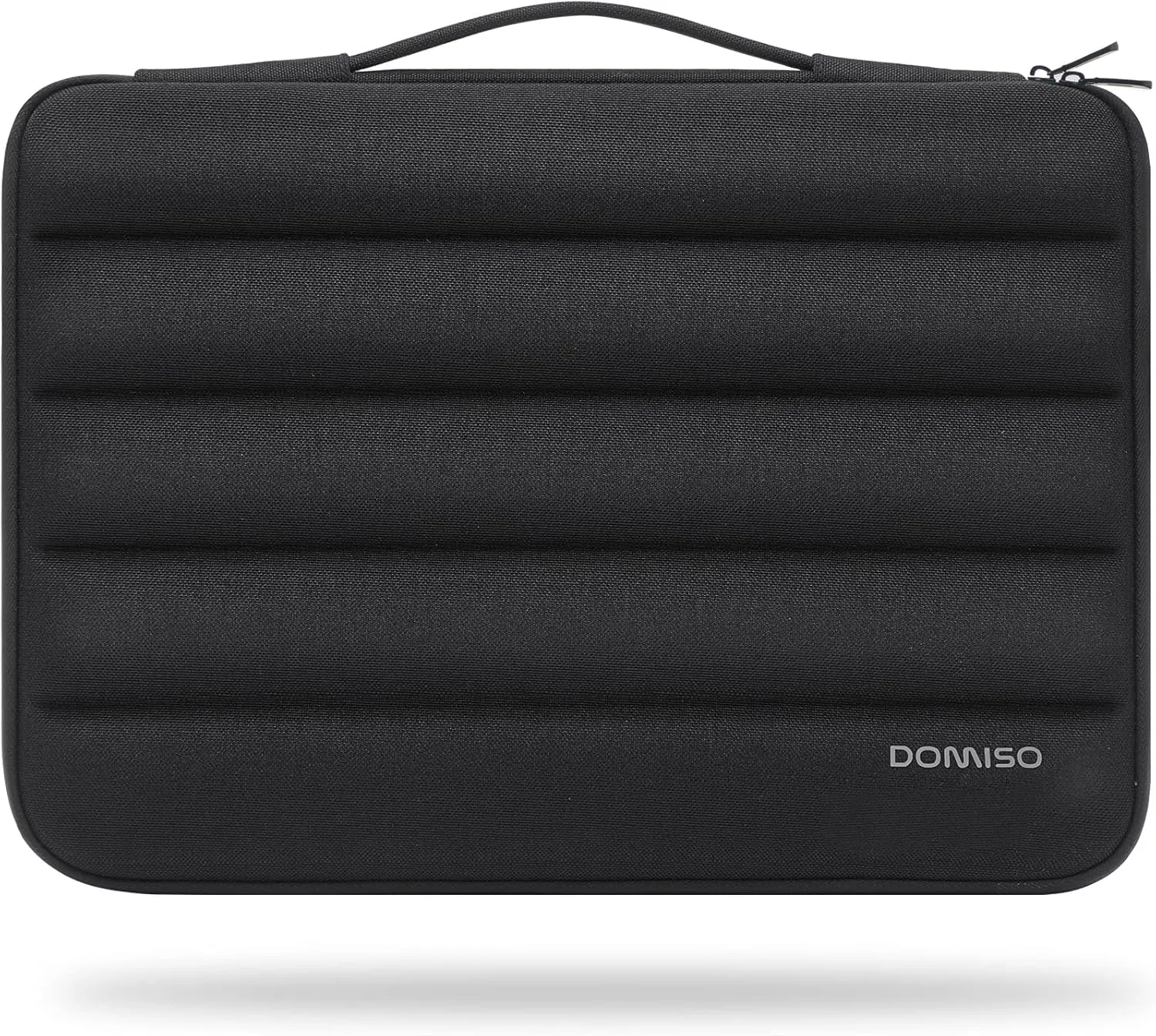 DOMISO 14 inch Laptop Sleeve Bag Shockproof Protective Carrying Case Water-Resistant Handbag with Handle Compatible with MacBook/HP/Dell,Black