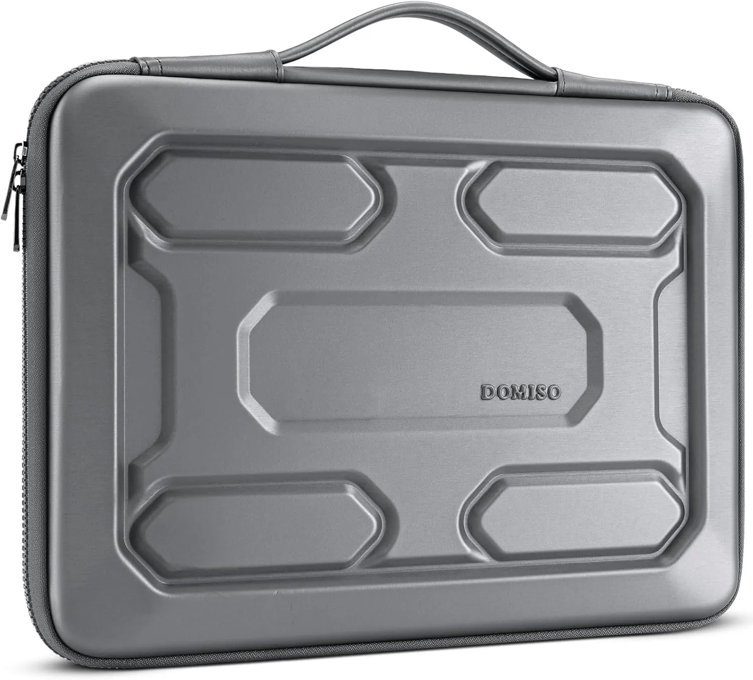 DOMISO 14 inch Laptop Sleeve with Handle Shockproof Computer Bag Waterproof EVA Protective Carrying Case for 14" ThinkPad E480/Yoga 920/13.5" Microsoft Surface Book/HP Pavilion 14 Stream 14, Silver