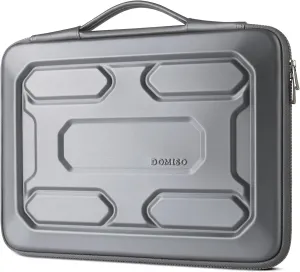 DOMISO 14 inch Laptop Sleeve with Handle Shockproof Computer Bag Waterproof EVA Protective Carrying Case for 14" ThinkPad E480/Yoga 920/13.5" Microsoft Surface Book/HP Pavilion 14 Stream 14, Silver