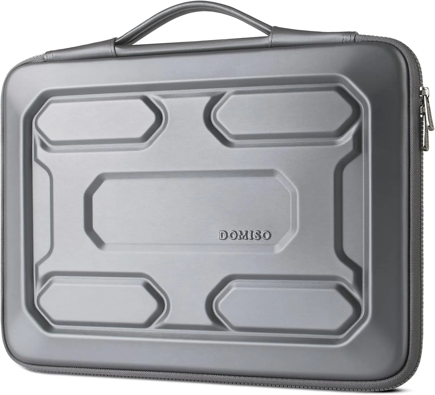 DOMISO 14 inch Laptop Sleeve with Handle Shockproof Computer Bag Waterproof EVA Protective Carrying Case for 14" ThinkPad E480/Yoga 920/13.5" Microsoft Surface Book/HP Pavilion 14 Stream 14, Silver