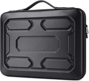 DOMISO 15.6 inch Laptop Sleeve with Handle Shockproof Computer Bag Waterproof EVA Protective Carrying Case for 15.6" Lenovo Yoga 720 IdeaPad 310 320 ThinkPad T570/Dell Inspiron 15/HP Envy 15, Black