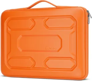 DOMISO 17 inch Laptop Sleeve with Handle Shockproof Waterproof EVA Protective Case for 17.3" ZBook Fury 17.3 G8/MSI GS73VR Stealth Pro/HP Envy 17/LG Gram 17"/ROG Strix GL702VS, Orange