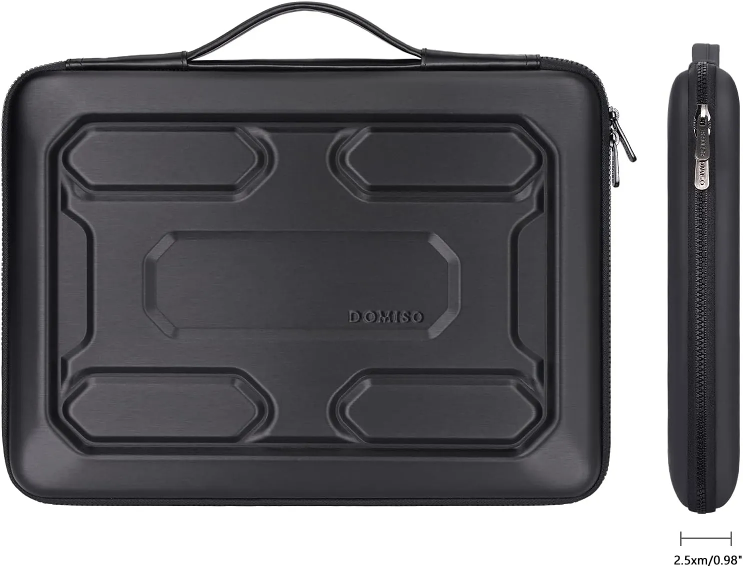 DOMISO 17 inch Laptop Sleeve with Pouch Shockproof Computer Bag Waterproof EVA Protective Carrying Case for 17.3" HP Envy 17/MSI GS73VR Stealth Pro/LG Gram 17"/ROG Strix GL702VS, Black