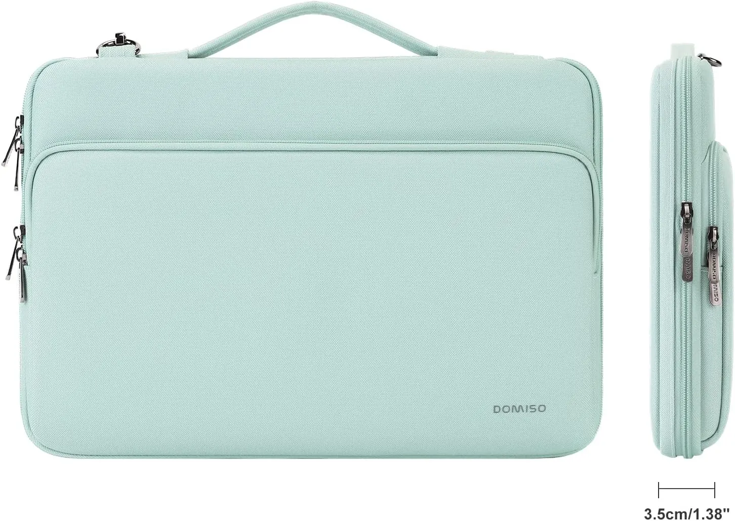 DOMISO 17.3 Inch Laptop Bag Cover Waterproof Notebook Shockproof Sleeve Case Shoulder Bag Protective Cover for 17.3" HP Pavilion 17/Envy 17/Dell/Lenovo IdeaPad 321, Mint Green