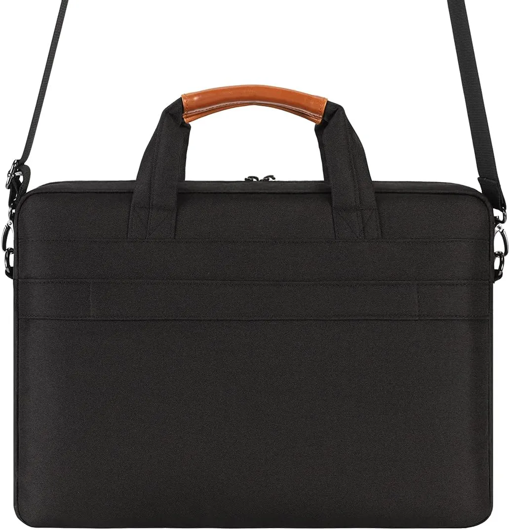 DOMISO 17.3 inch Laptop Shoulder Bag Case Water Resistant Messenger Bag Handbag Business Briefcase for 17.3" Notebook/Apple/Lenovo/Microsoft/HP/Asus/Acer/Dell/Huawei/Samsung/Toshiba,Black