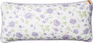 Donna Sharp Contemporary Decorative Throw Pillow with Lavender Rose (Patchwork) Design and Easy-to-Remove Zip Closure - Rectangle Pillows for Couch, Sofa, Beds and Chairs - 11" x 22"