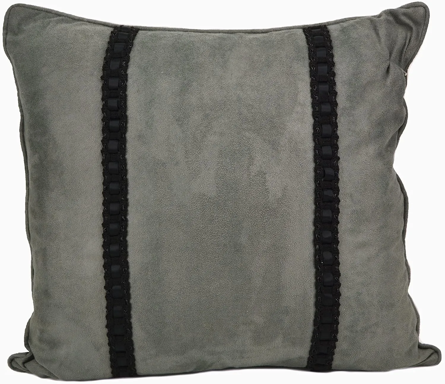 Donna Sharp Decorative Throw Pillow with Canoe Trip (Gray) Design and Easy-to-Remove Zip Closure - Square Pillows for Couch, Sofa, Beds and Chairs - 18" x 18"