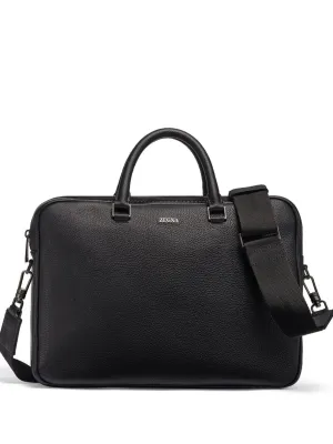 Don't wait Edgy Leather Safety-assured Business bag Grained