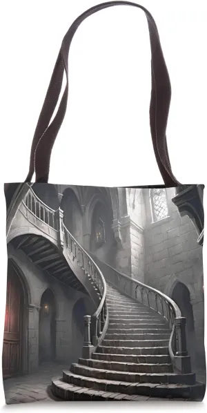 Dracula's Castle Staircase and Architecture Tote Bag