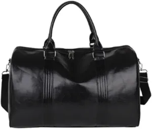 Duffle Bag Men's Handbag Travel Bag Casual Travel Leather Crossbody Bag for Travel, Workout(Black)