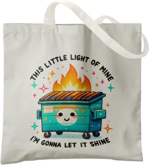 Dumpster Gifts Tote Bag, This Little Light of Mine Dumpster Canvas Tote Bag