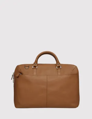 Dustin Ultimate Brown Cognac Briefcase - (Leather) 15" Sandqvist Discounted shipping