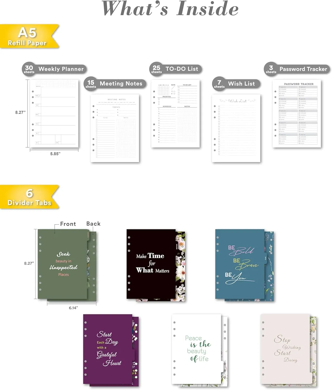 EGOSUNNY Luxury 5.8" x 8.3" Crocodile-Textured Leather A5 Undated Planner Cover with 80 Sheets, Dividers, Metal Ballpoint Pen, Refillable 6-Ring Journal, Birthday and Mother's Day Gift