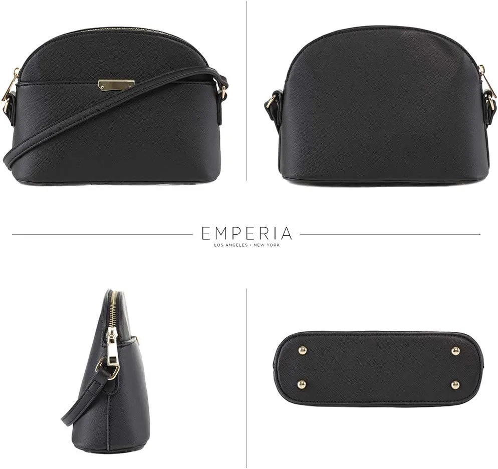 Emperia Small Cute Faux Leather Dome Series Crossbody Bags Shoulder Bag Purse Handbags for Women