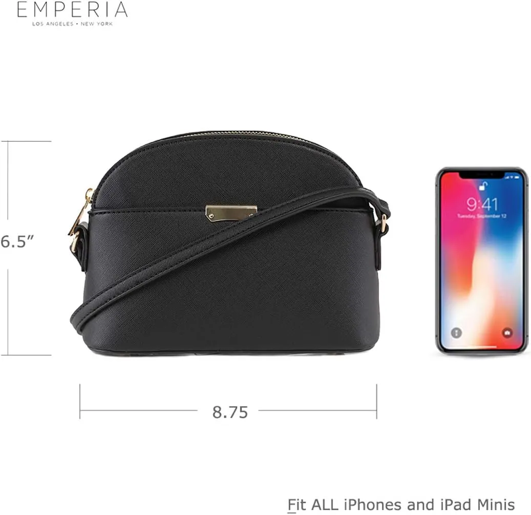 Emperia Small Cute Faux Leather Dome Series Crossbody Bags Shoulder Bag Purse Handbags for Women