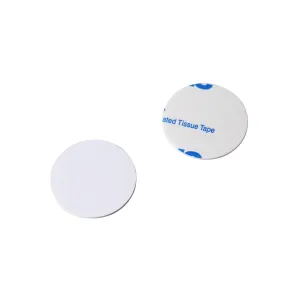 ETEKJOY 100PCS 13.56MHZ RFID Sticker Coin Adhesive Back Proximity ISO14443A IC Card Token Key Tag for Electronic Smart Door Lock Tuya TTLock, Compatible with MIFARE Classic 1K Card M1, Read Only (100)