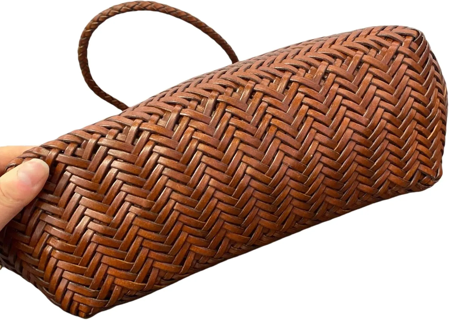 EvaLuLu Handwoven Leather Tote Bag Shoulder Bag