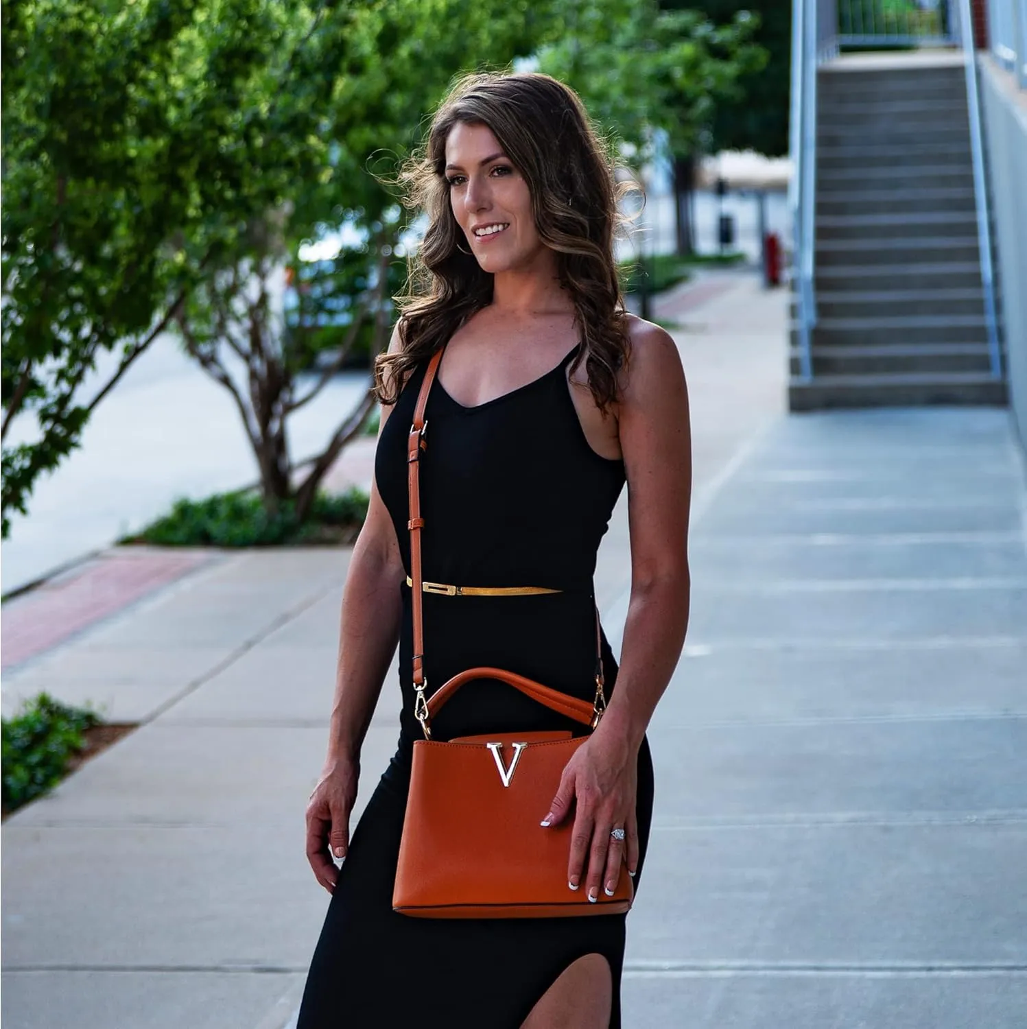 EVVE Women's Small Satchel Bag Classic Top Handle Purses Fashion Crossbody Handbags with Shoulder Strap