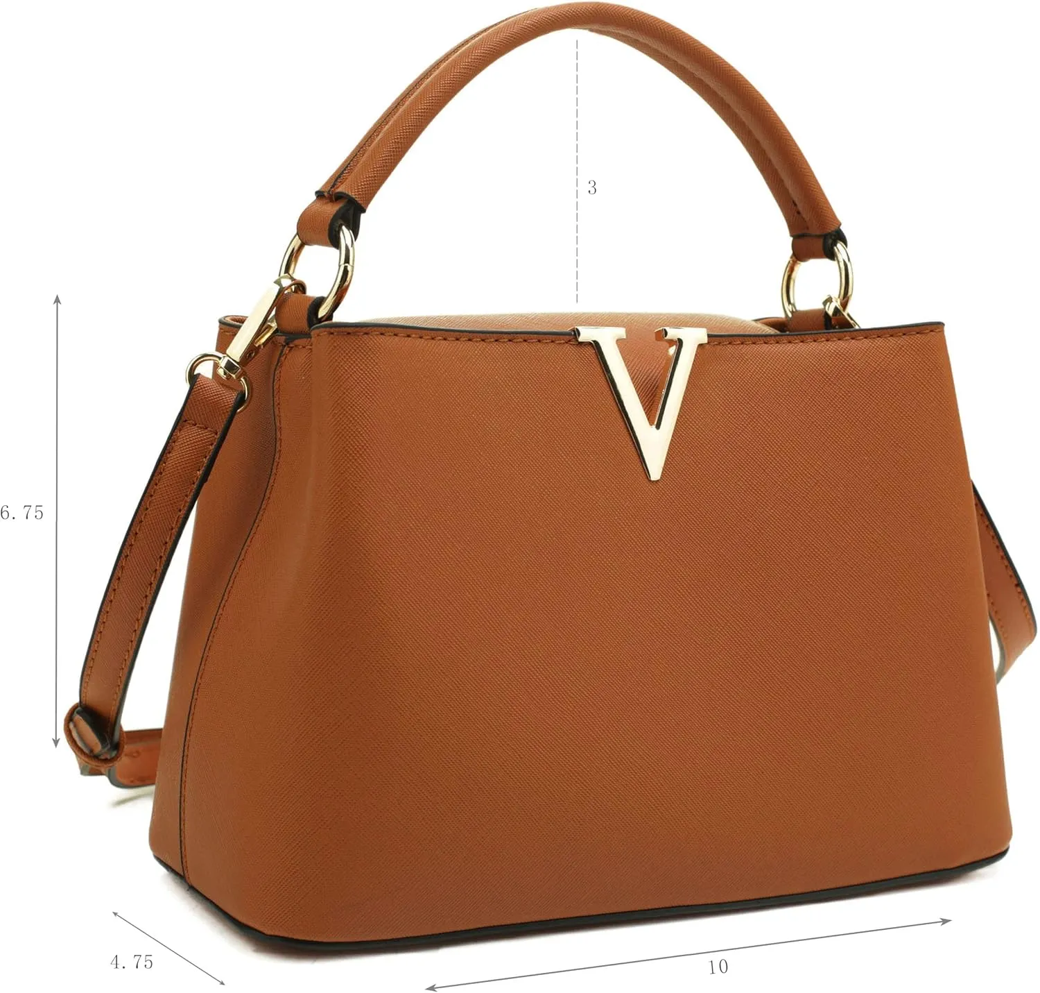 EVVE Women's Small Satchel Bag Classic Top Handle Purses Fashion Crossbody Handbags with Shoulder Strap