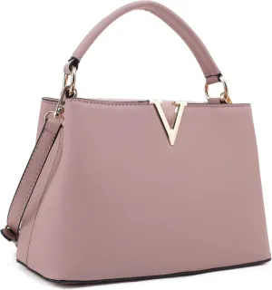 EVVE Women's Small Satchel Bag Classic Top Handle Purses Fashion Crossbody Handbags with Shoulder Strap