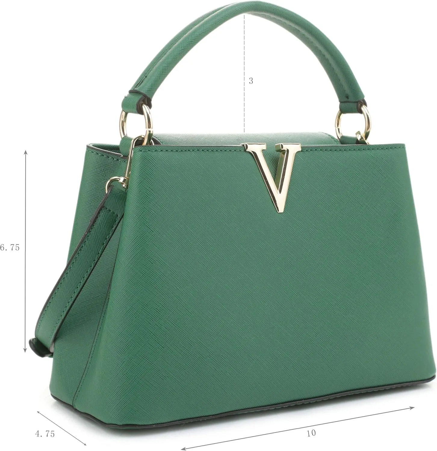 EVVE Women's Small Satchel Bag Classic Top Handle Purses Fashion Crossbody Handbags with Shoulder Strap
