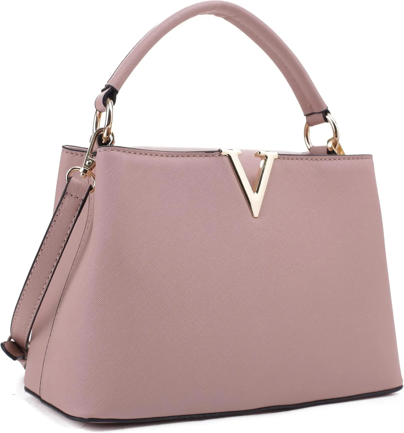 EVVE Women's Small Satchel Bag Classic Top Handle Purses Fashion Crossbody Handbags with Shoulder Strap