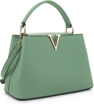 EVVE Women's Small Satchel Bag Classic Top Handle Purses Fashion Crossbody Handbags with Shoulder Strap